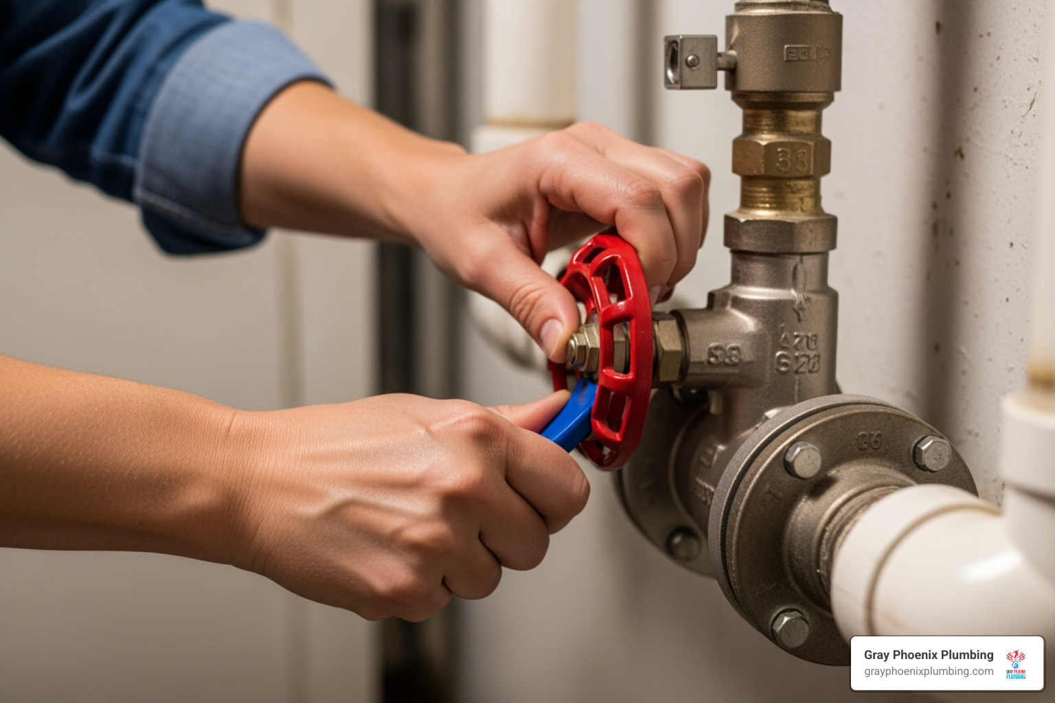 homeowner shutting off main water valve - denver plumber near me homeowner shutting off main water valve - denver plumber near me