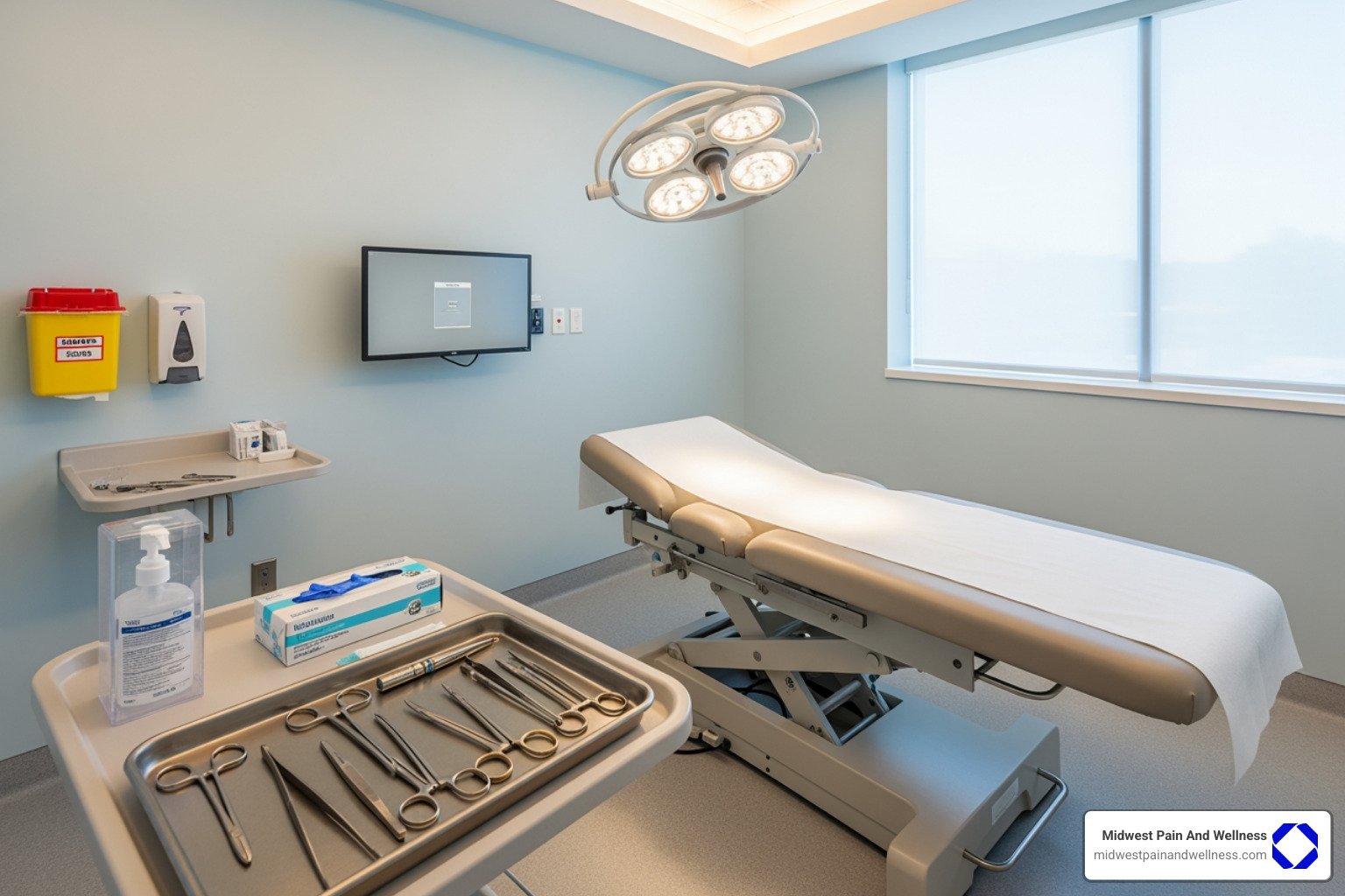 clean, modern, and welcoming procedure room - pain injections chicago