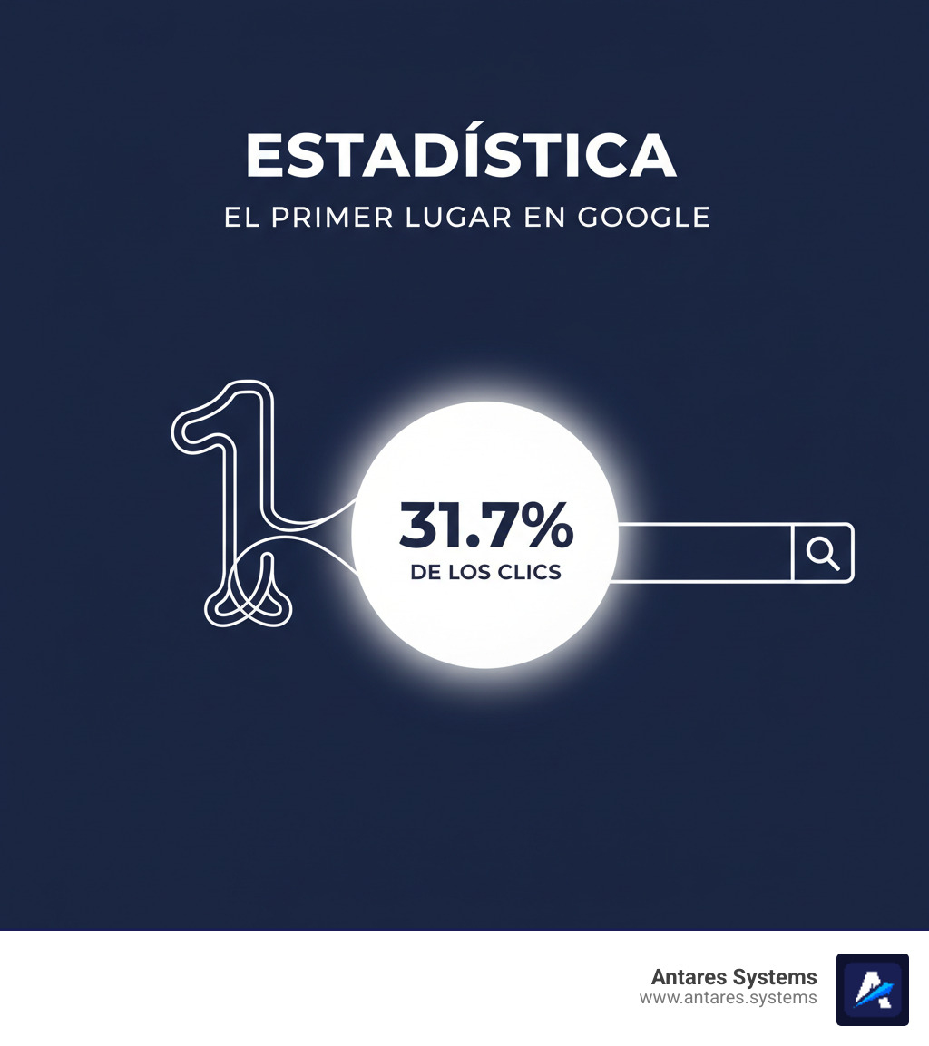 Estadística: El primer lugar en Google recibe el 31.7% de los clics - empresa de posicionamiento online infographic Estadística: El primer lugar en Google recibe el 31.7% de los clics - empresa de posicionamiento online infographic