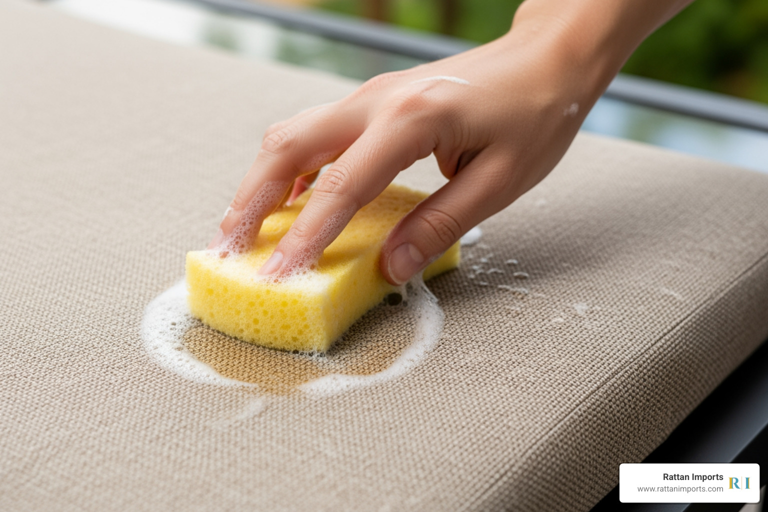 spot cleaning cushion - South Sea Rattan cushions