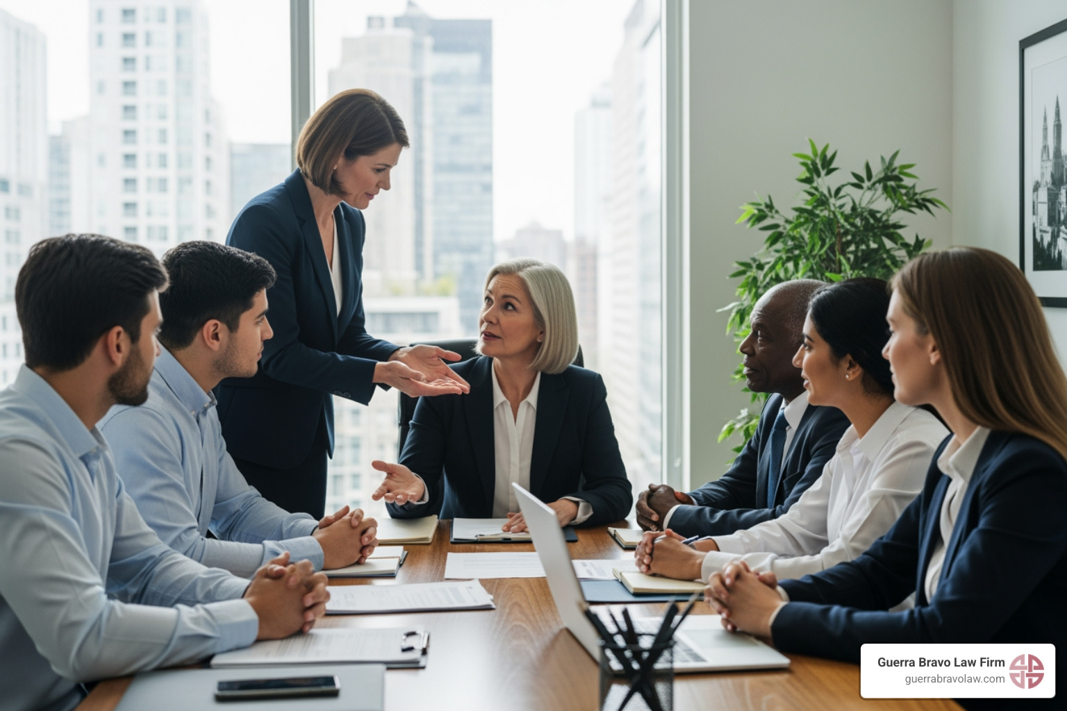 Diverse group of immigrants with their lawyer - can a lawyer stop deportation Diverse group of immigrants with their lawyer - can a lawyer stop deportation