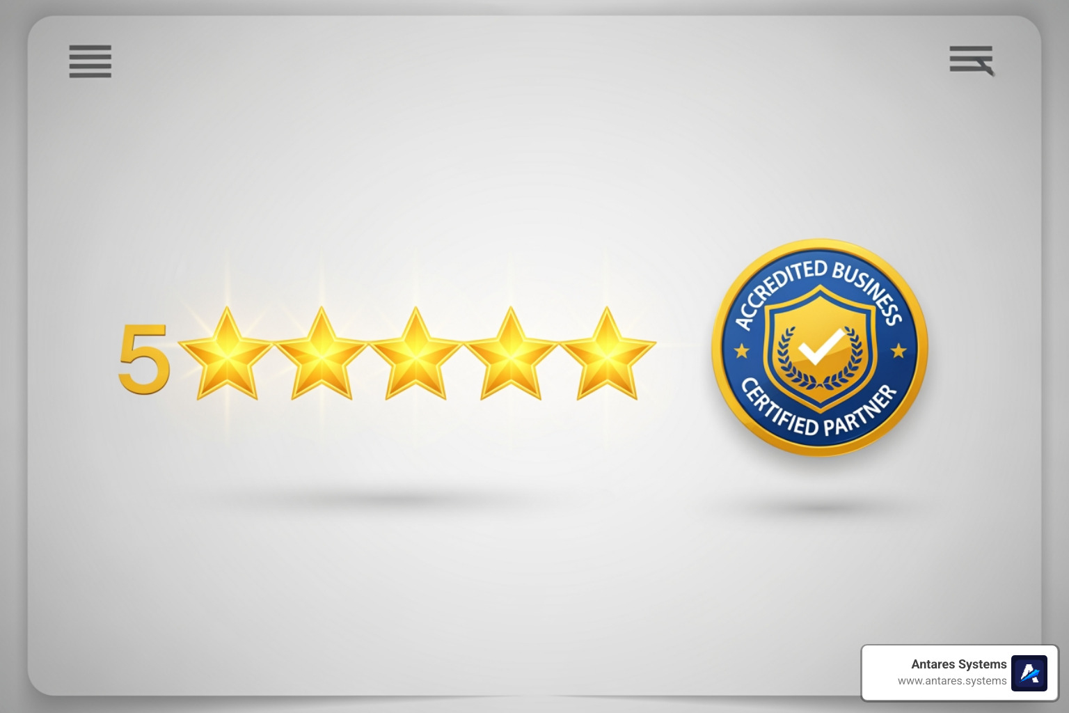 website section showing a 5-star Google review next to a 