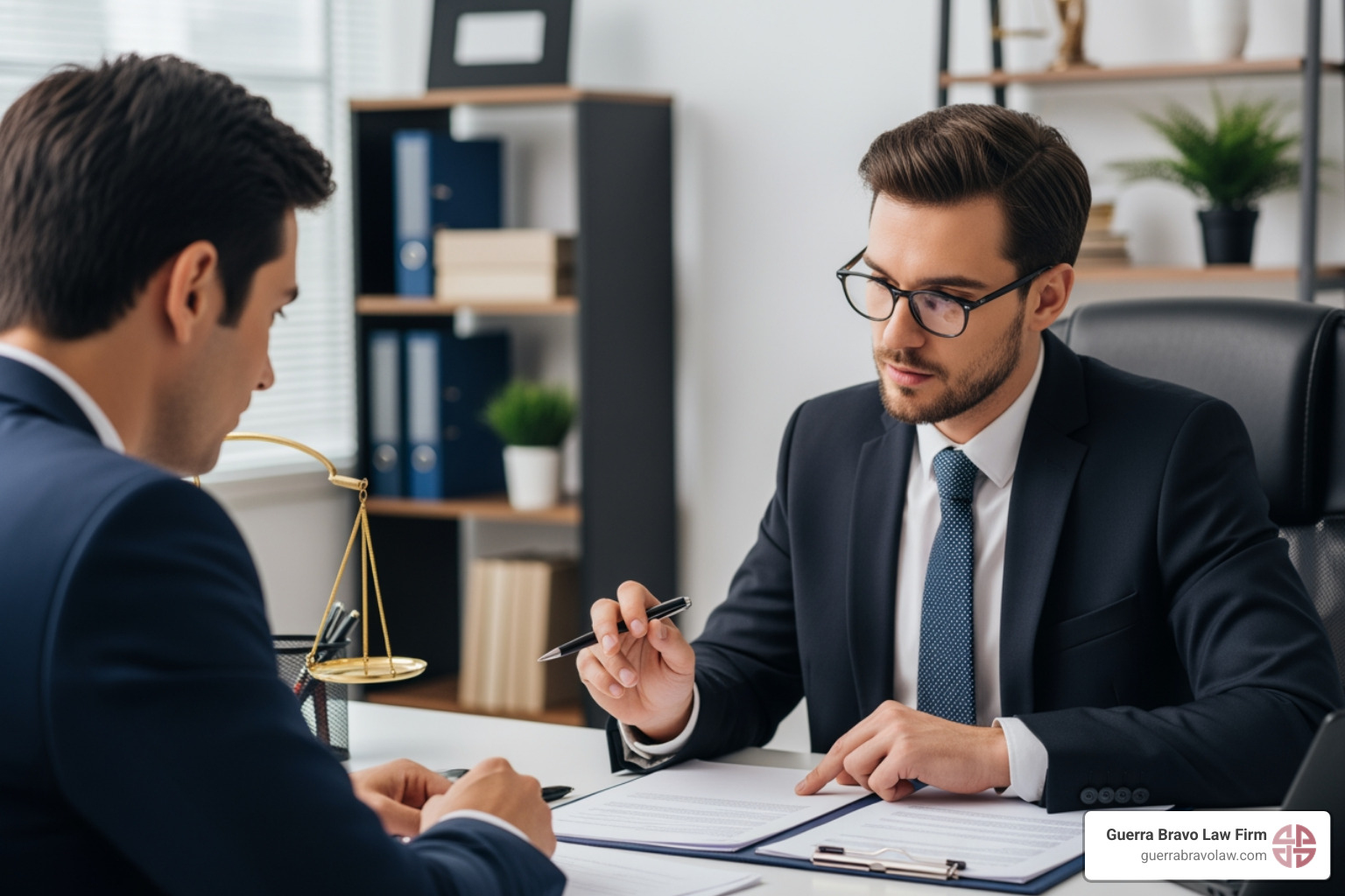 an attorney reviewing documents with a client in an office setting - citizenship attorney near me an attorney reviewing documents with a client in an office setting - citizenship attorney near me