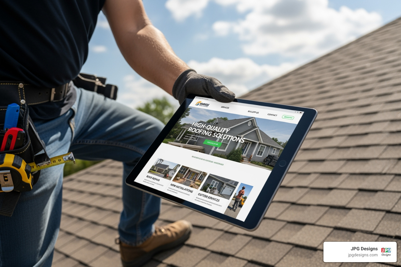 graph showing increased leads after a website redesign - roofing websites