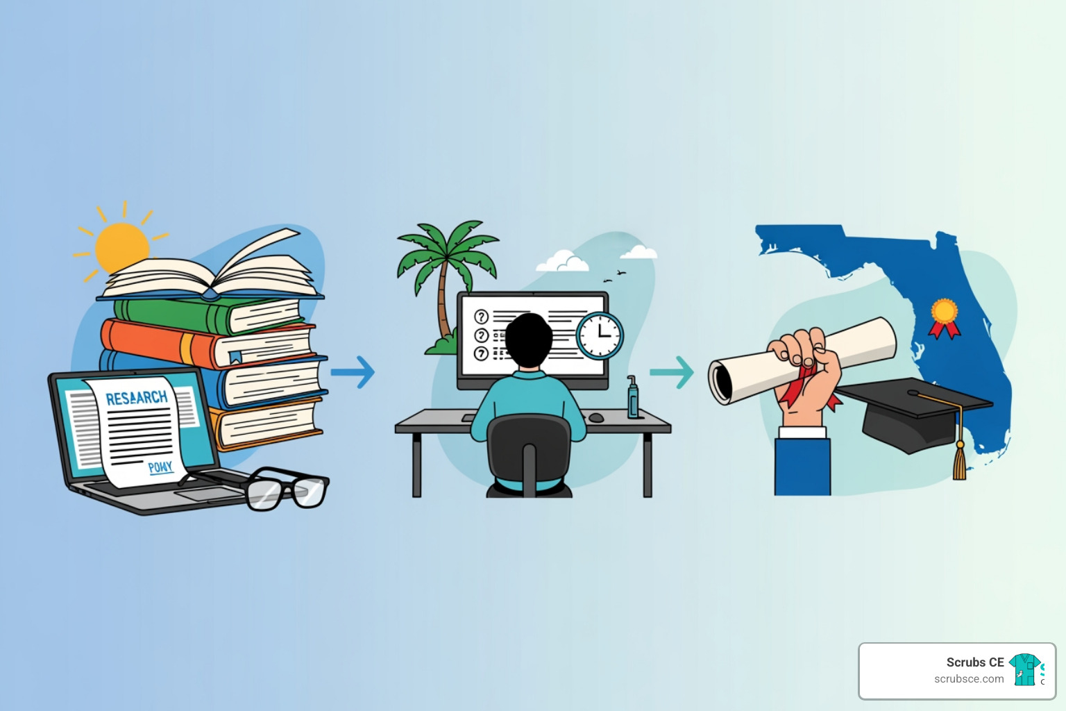 Flowchart showing the journey from education to Florida licensure - ARRT Certification Florida Flowchart showing the journey from education to Florida licensure - ARRT Certification Florida
