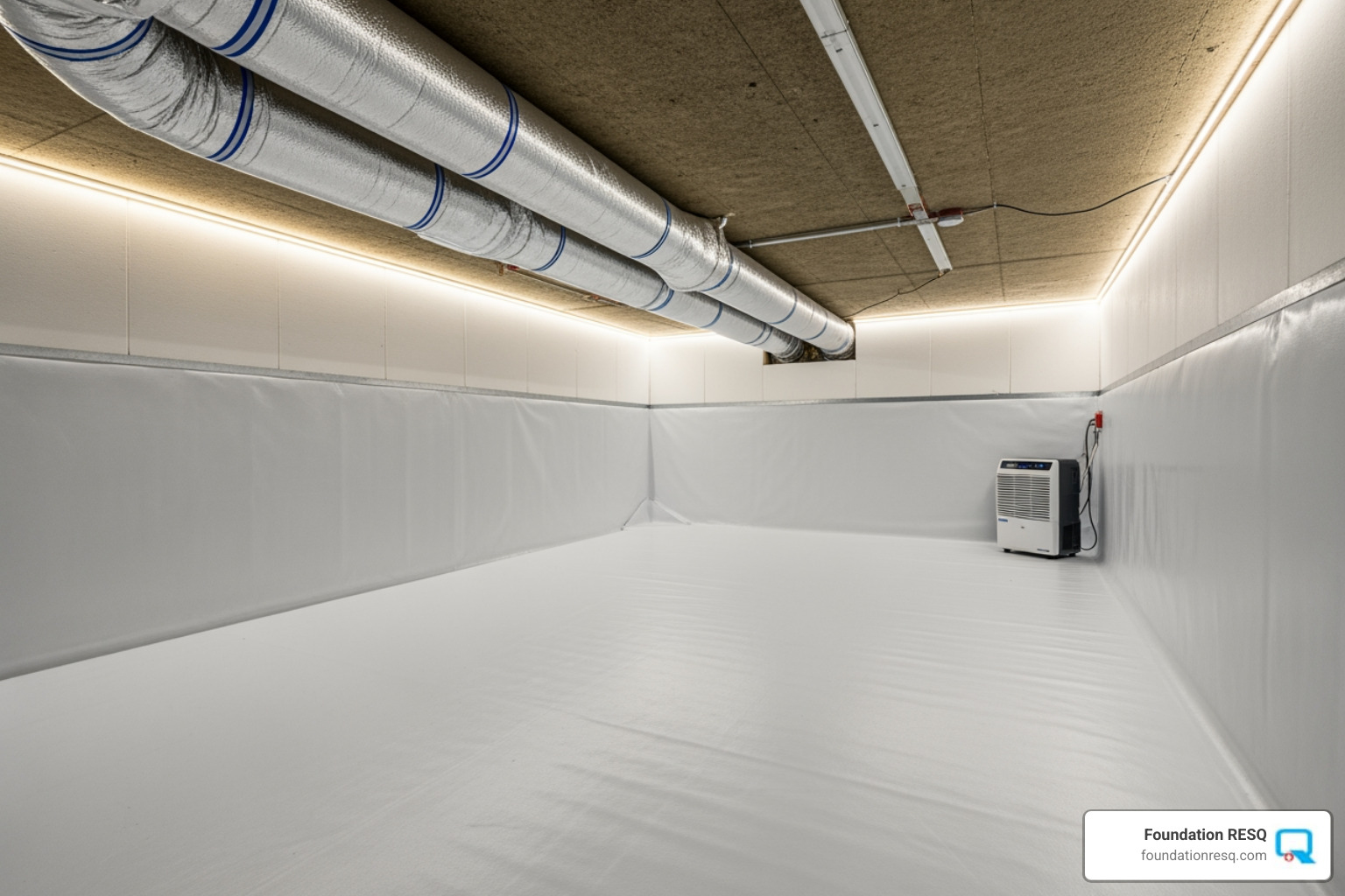 of an encapsulated crawl space - crawl space stabilization