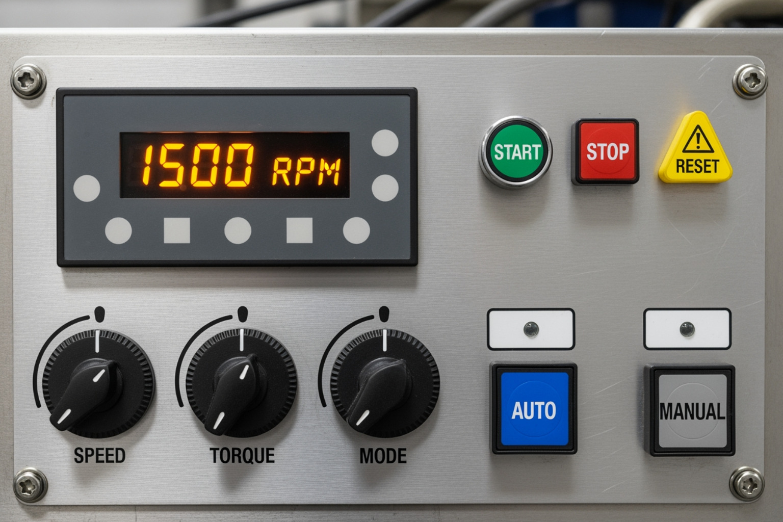 Image of a close-up on a V-blender's control panel showing RPM adjustment. - what is the speed for pharmacutical blending using v blender Image of a close-up on a V-blender's control panel showing RPM adjustment. - what is the speed for pharmacutical blending using v blender