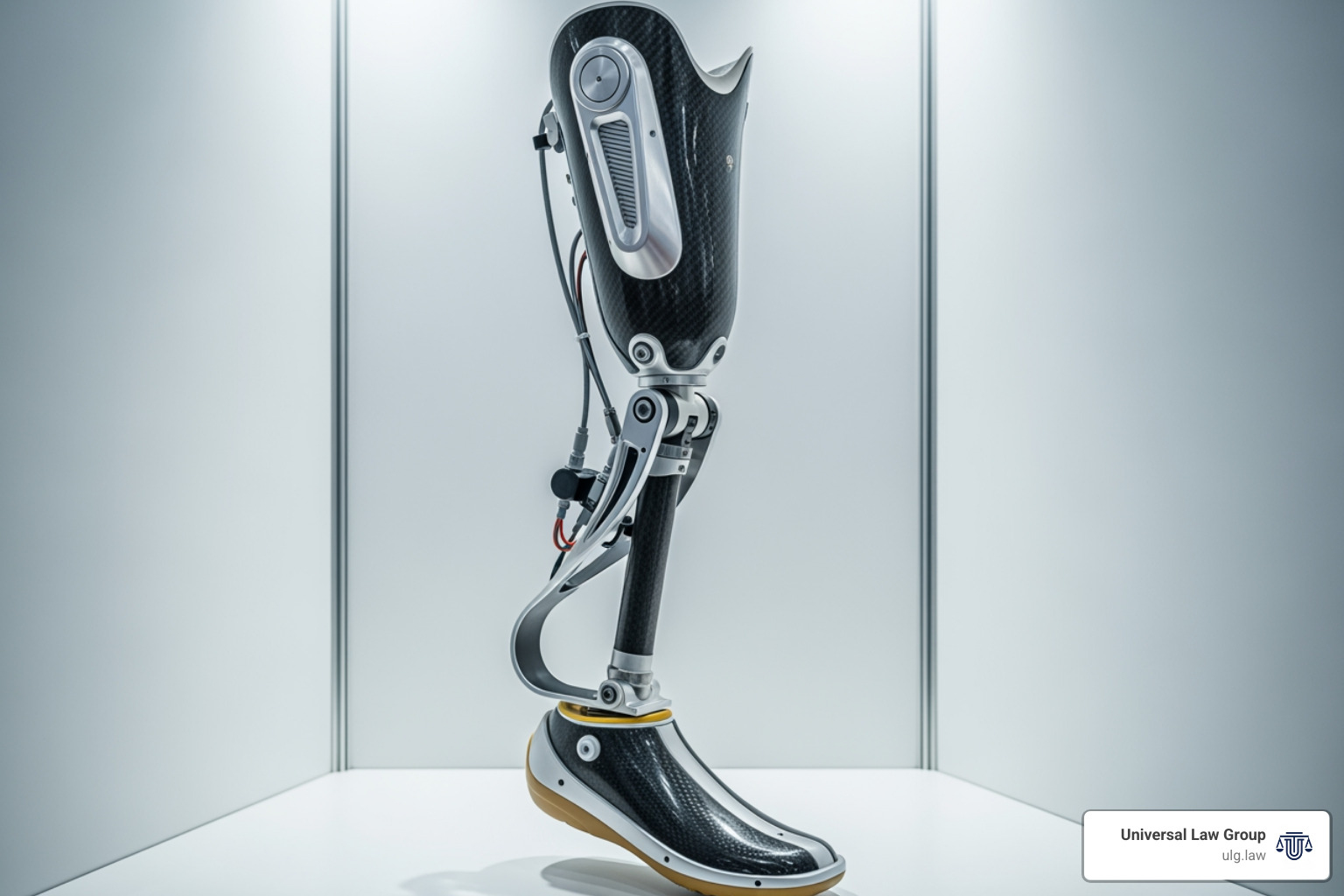 a prosthetic limb, highlighting modern technology - houston amputation lawyer