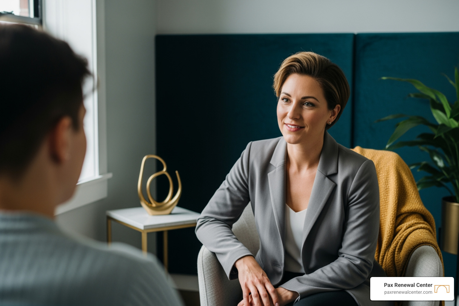 compassionate therapist listening to client - faith based CBT