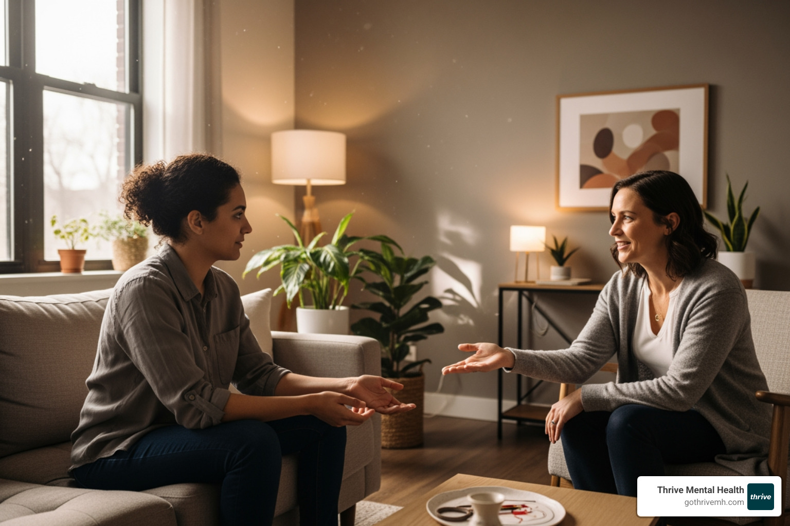 A person facing a fear with a therapist's support, representing ERP - what are the 4 types of ocd