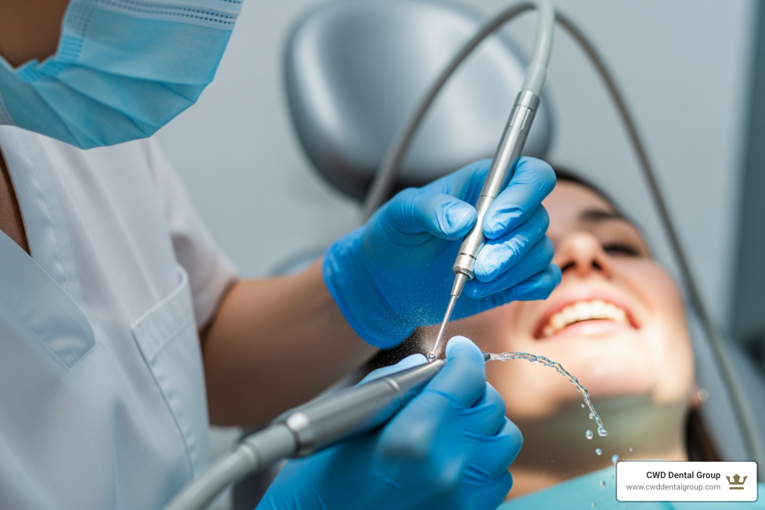 dental hygienist using an ultrasonic scaler - scale of teeth dental hygienist using an ultrasonic scaler - scale of teeth