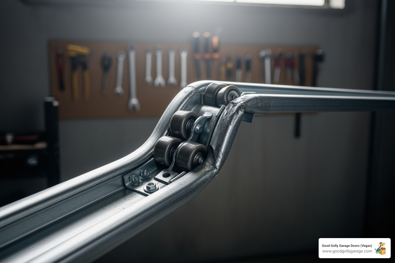 bent garage door track - why is my garage door off track summerlin nv