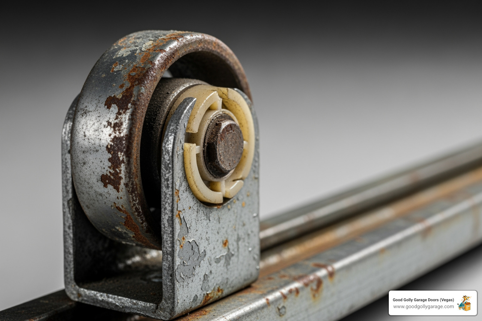 worn garage door roller - why is my garage door off track summerlin nv