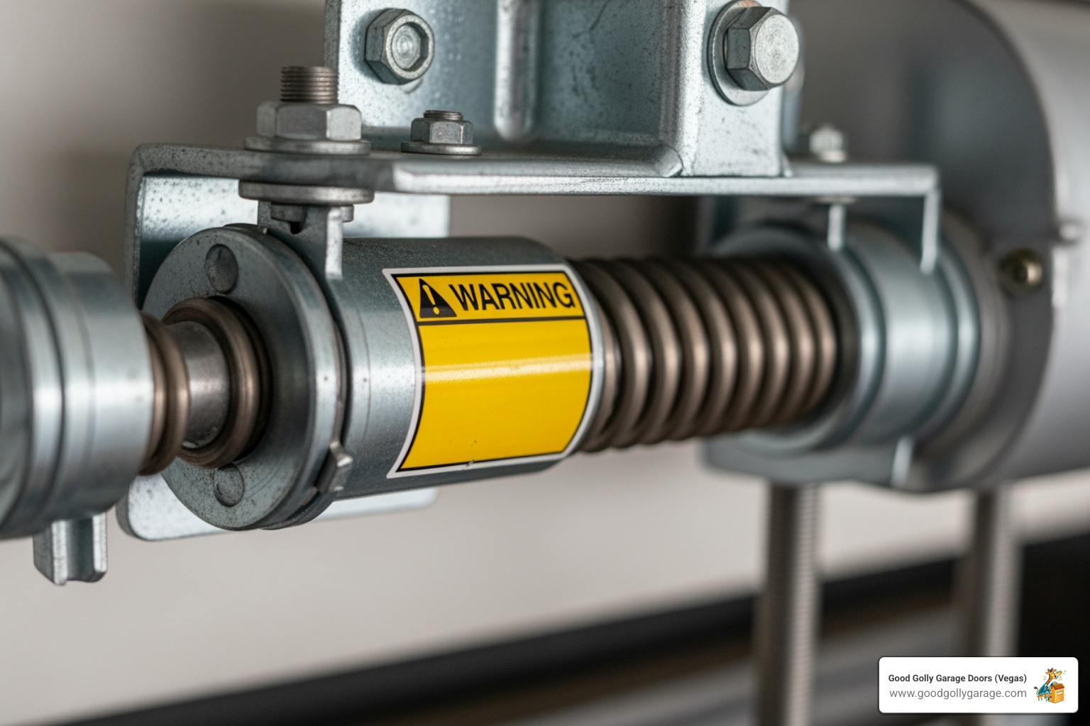 warning sticker on a garage door torsion spring system - broken garage door summerlin nv warning sticker on a garage door torsion spring system - broken garage door summerlin nv