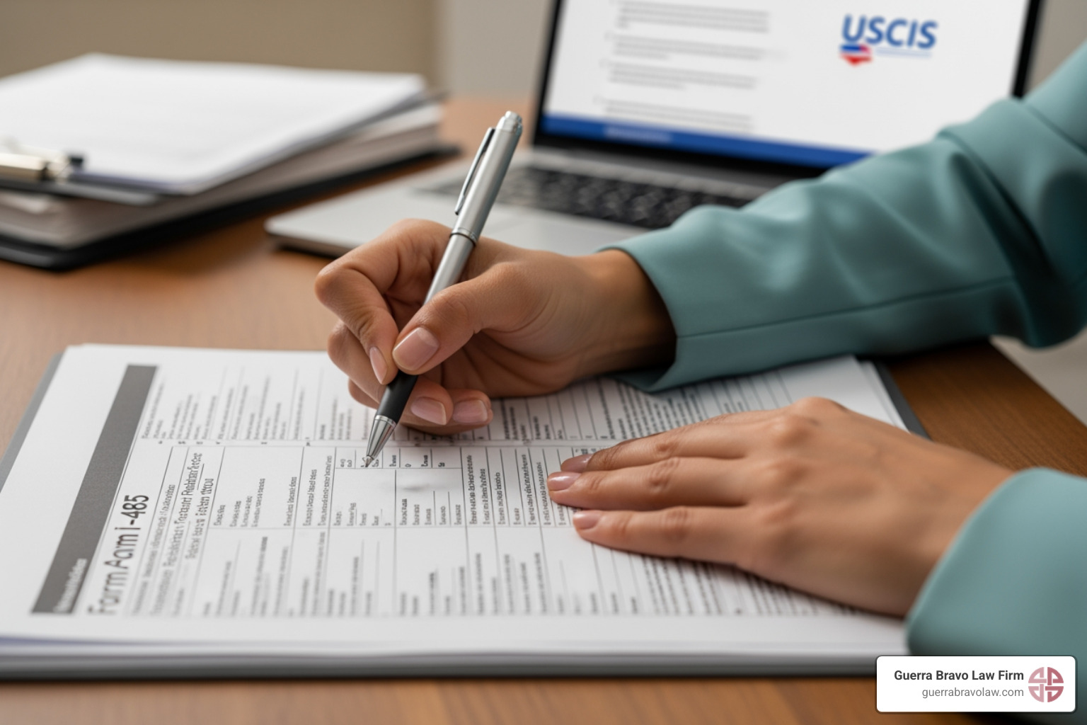 USCIS Case Status Online tool displayed on a laptop screen - Green card application help USCIS Case Status Online tool displayed on a laptop screen - Green card application help