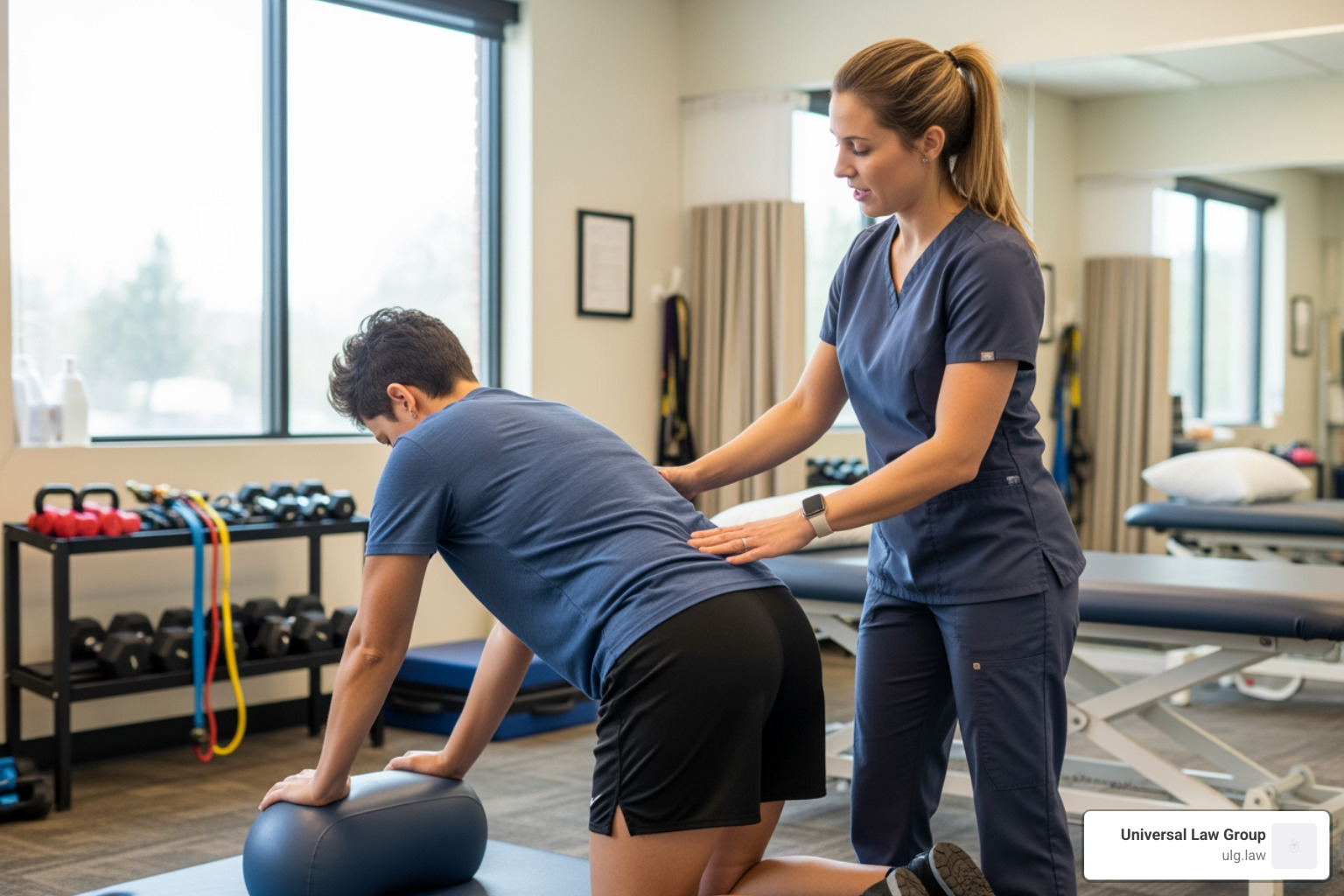 person in physical therapy for a back injury - houston premises liability lawyer