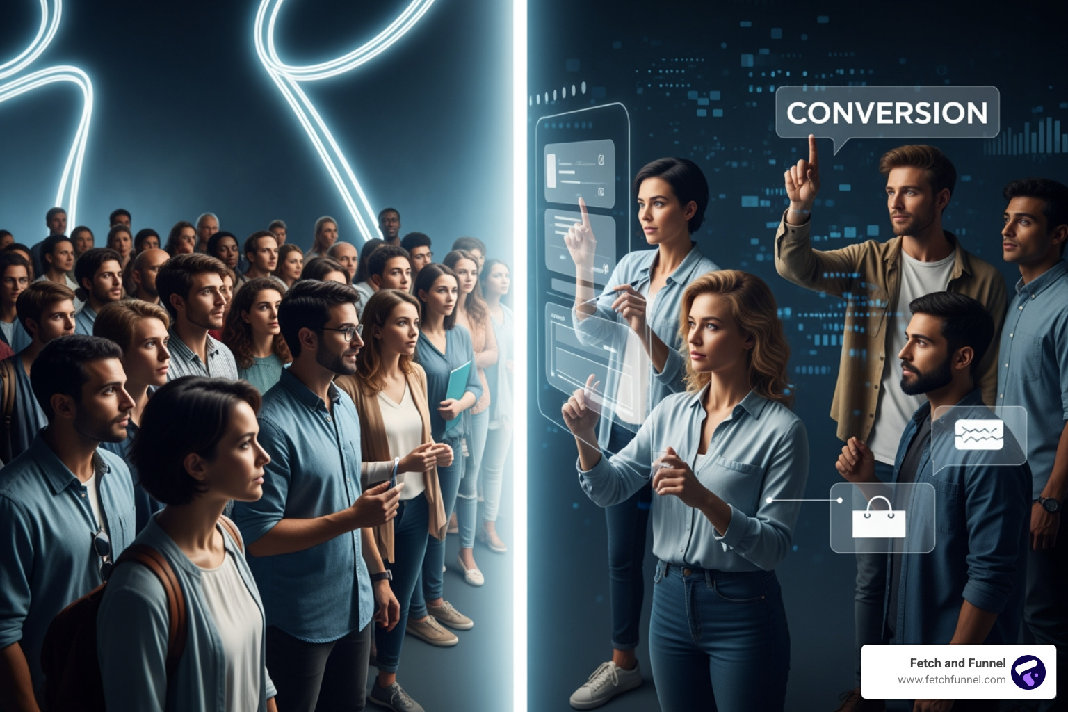 Infographic explaining the difference between SEO (attracting visitors) and CRO (converting visitors) - Conversion Rate Optimization Services Infographic explaining the difference between SEO (attracting visitors) and CRO (converting visitors) - Conversion Rate Optimization Services