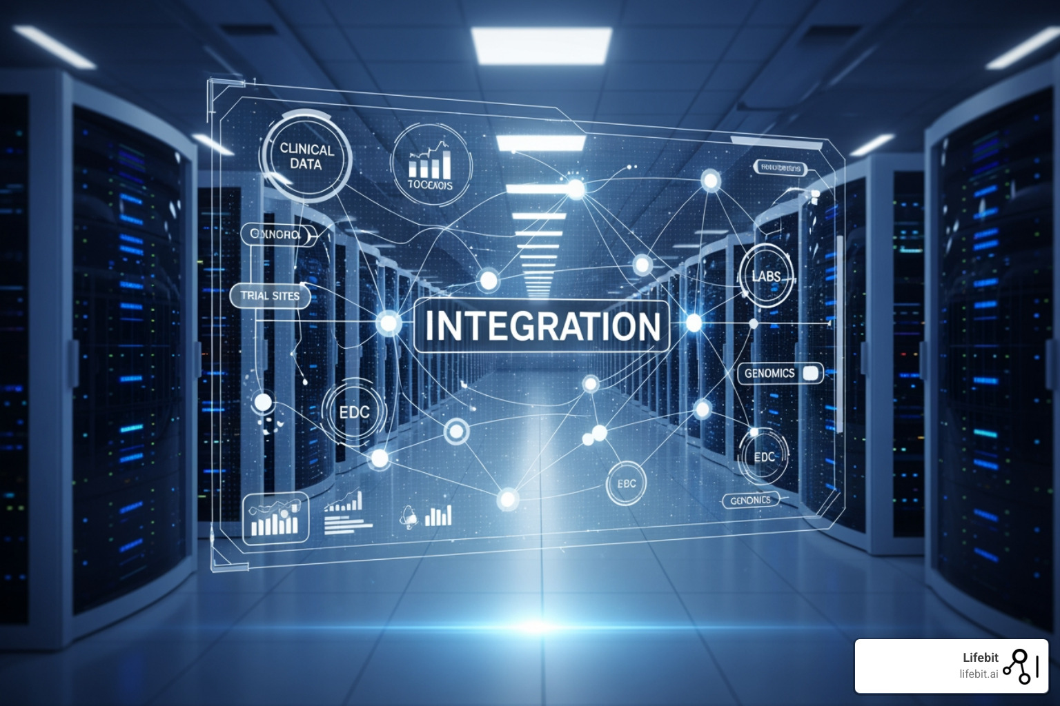 A clinical data manager reviews a unified dashboard, showing various data streams (EDC, EHR, lab results, wearables) integrated into a single interface, with charts and graphs displaying real-time insights and data quality metrics. - Can you list firms that specialize in clinical trial data integration platforms?