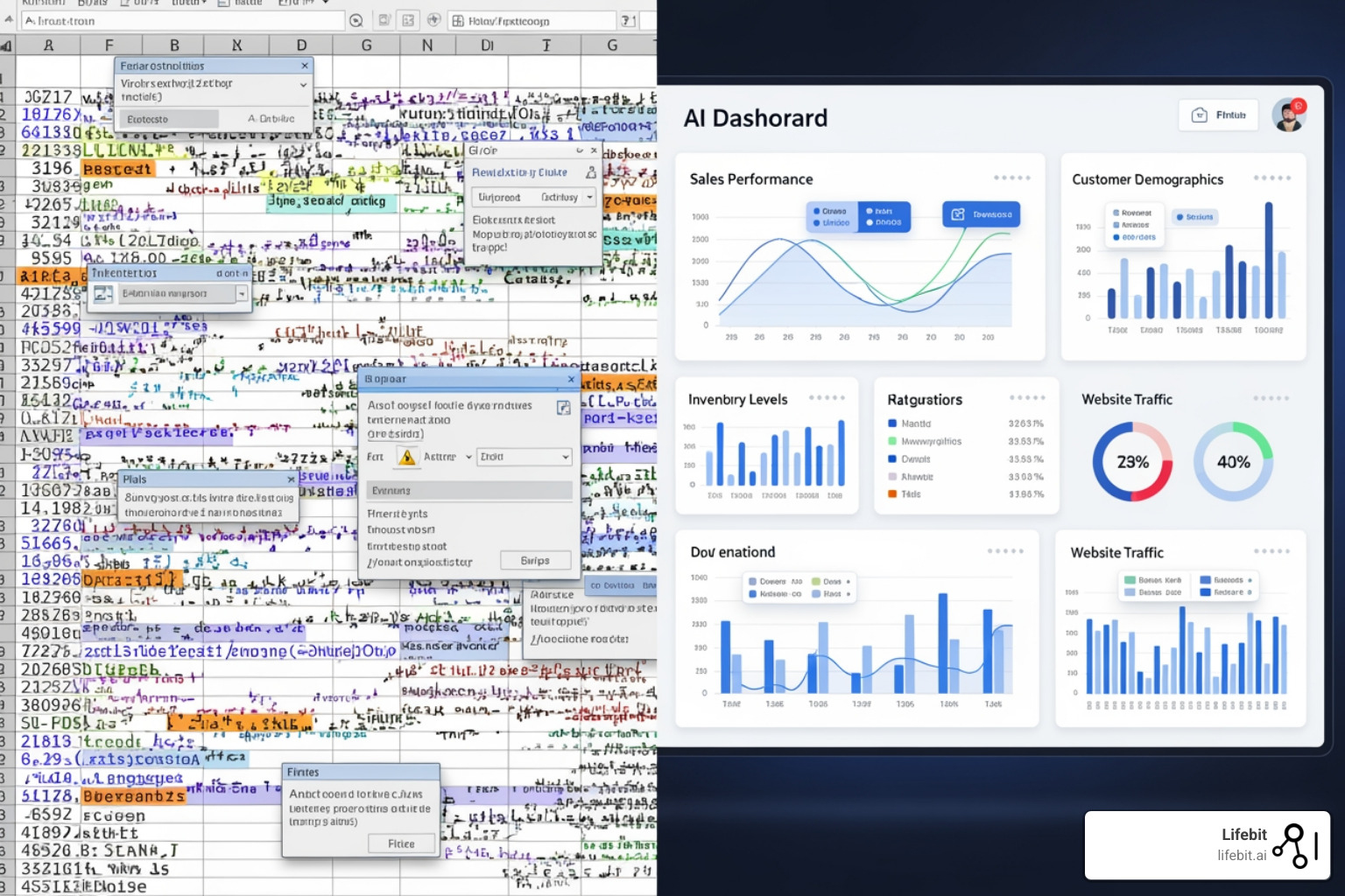 Cluttered spreadsheet vs. clean AI-powered dashboard - What are the leading platforms for creating and managing a chronic disease register using AI?