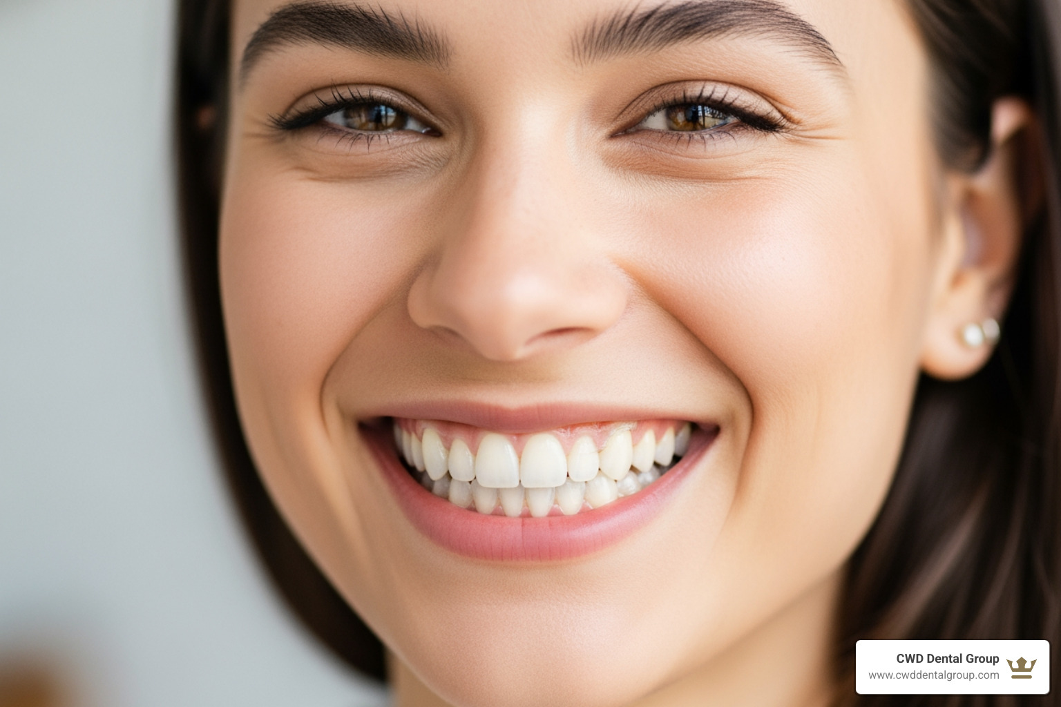 a person smiling while wearing clear aligners - orthodontics near me