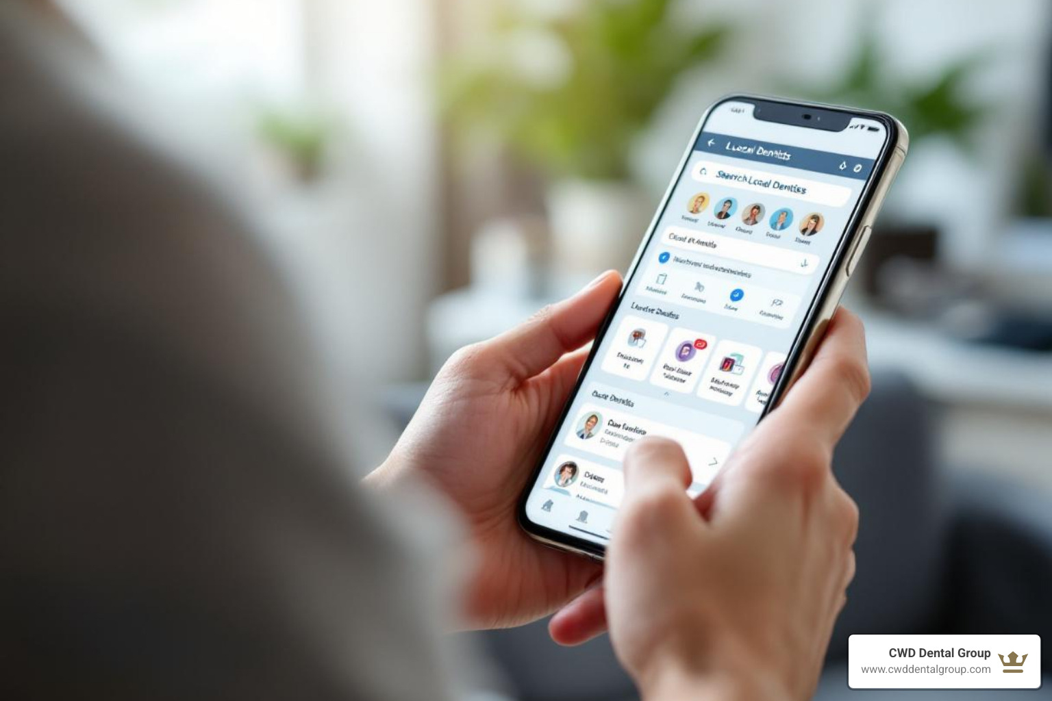 person searching for local dentists - endodontics near me