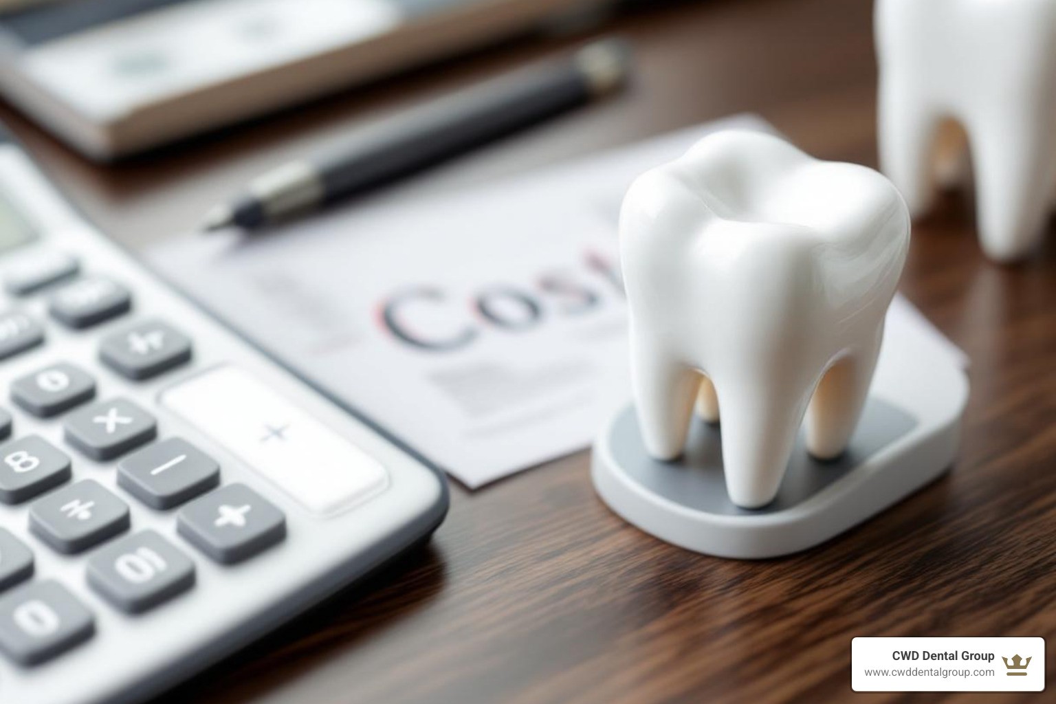 Calculator and tooth symbolizing dental costs - deep cleaning teeth cost without insurance Calculator and tooth symbolizing dental costs - deep cleaning teeth cost without insurance