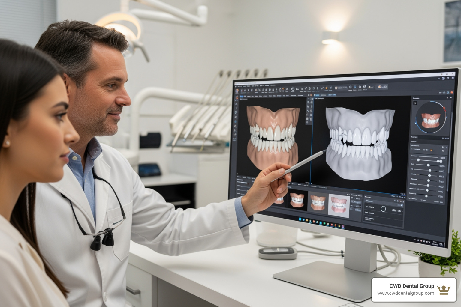CEREC machine or Digital Smile Design software in use - cosmetic and advanced dentistry