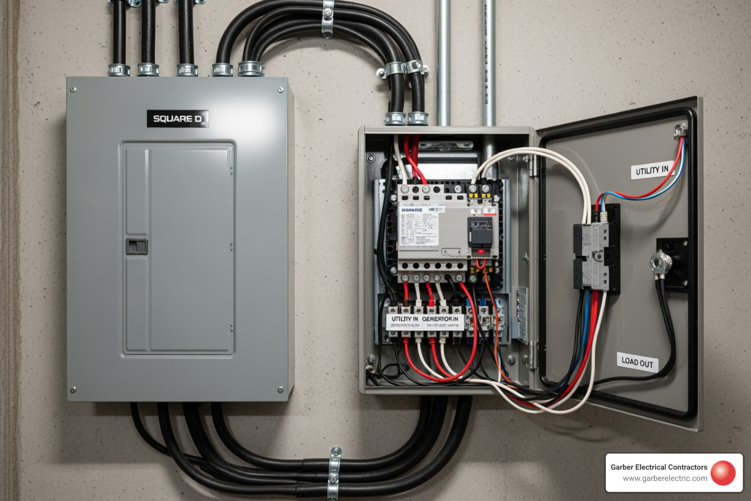 professionally installed automatic transfer switch next to a home's main electrical panel - good generators for home use professionally installed automatic transfer switch next to a home's main electrical panel - good generators for home use