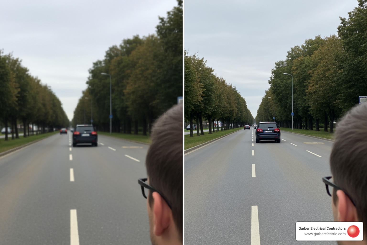 Image comparing the clarity of a 4K security camera image to a standard 1080p image - security camera systems