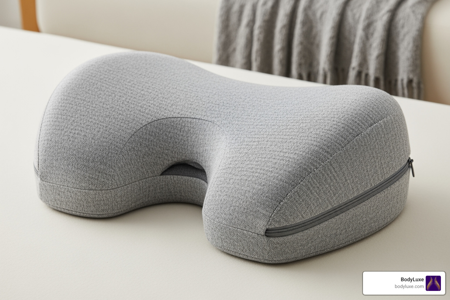 Image of a specialized BBL recovery pillow, designed to offload pressure from the buttocks - Brazilian butt lift