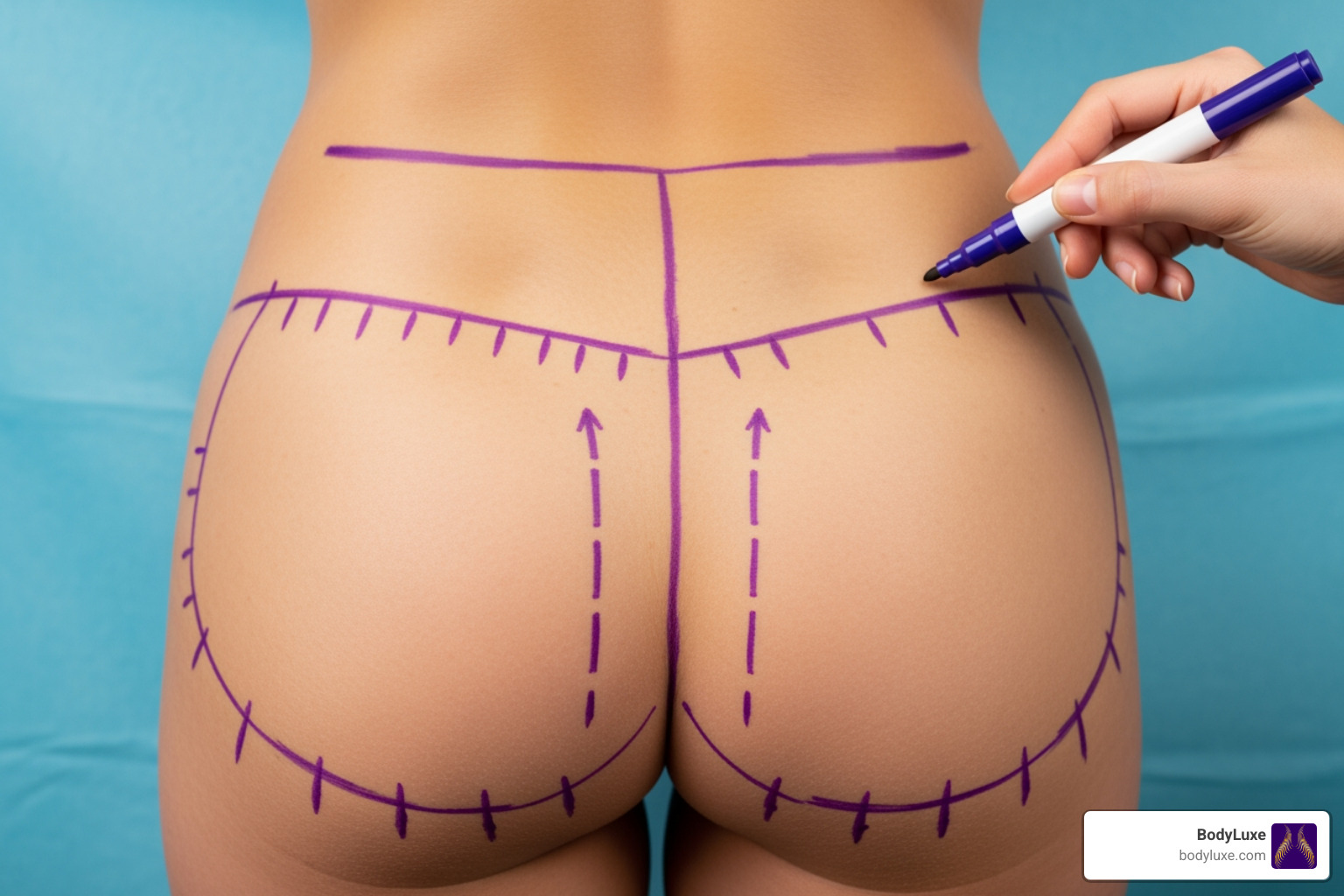 butt lift incision lines - butt lift surgery