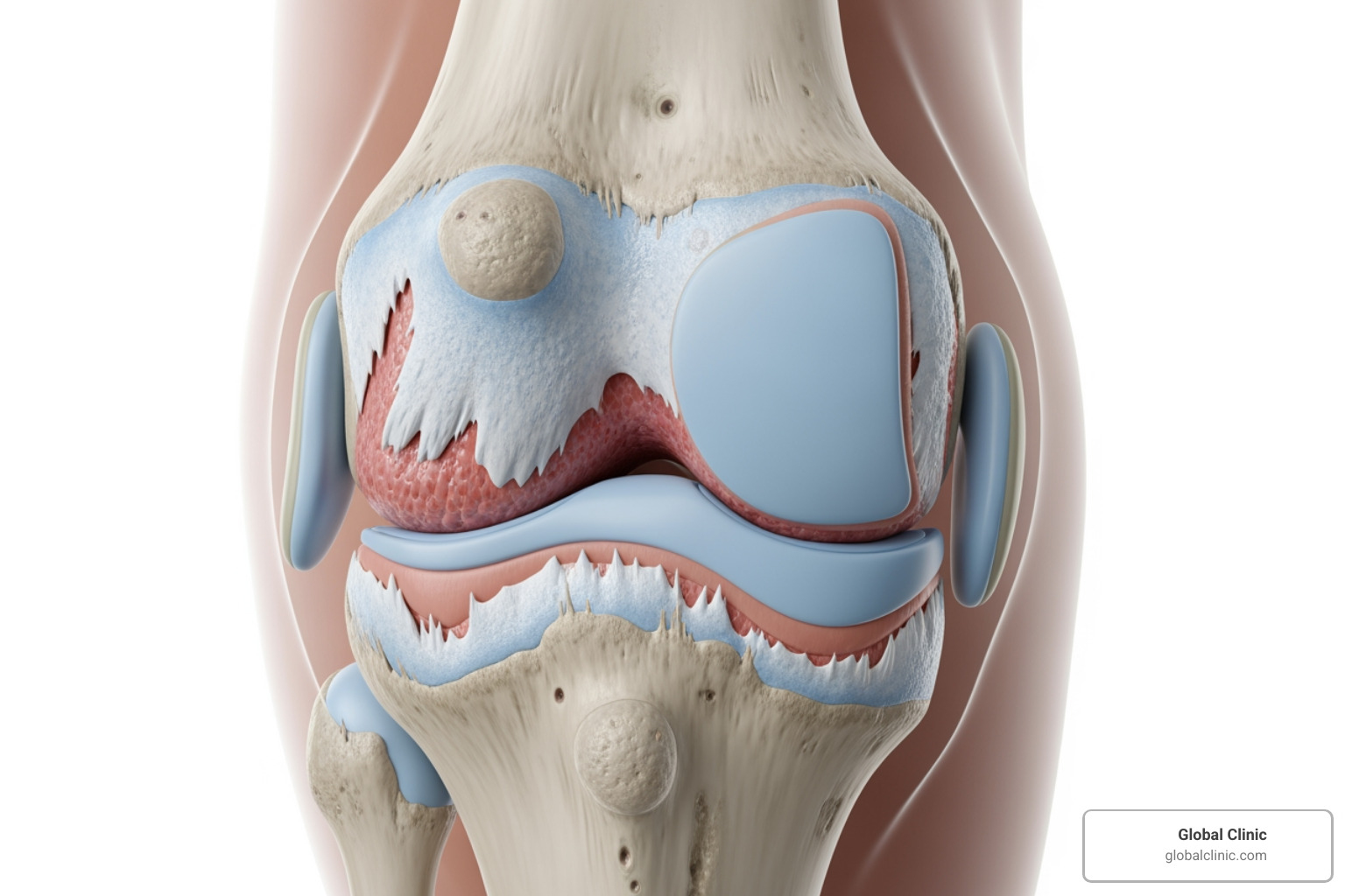 Knee joint with arthritis - platelet-rich plasma