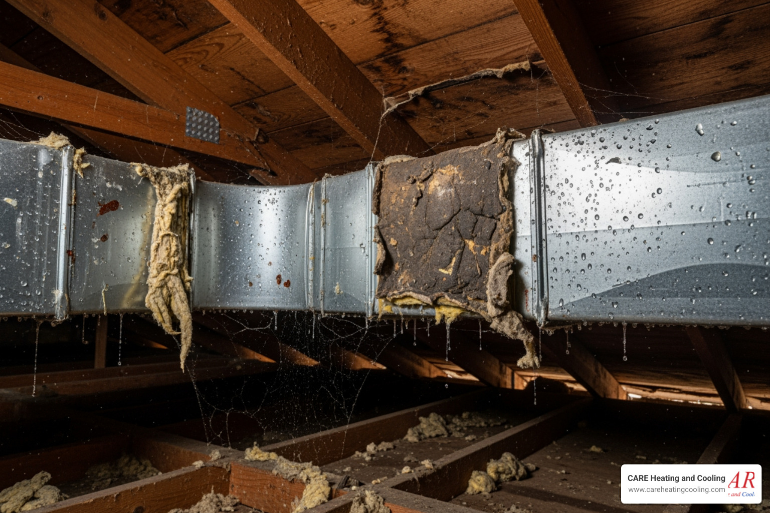 dusty, damaged, or leaking ductwork in an attic - ductwork contractors westerville dusty, damaged, or leaking ductwork in an attic - ductwork contractors westerville