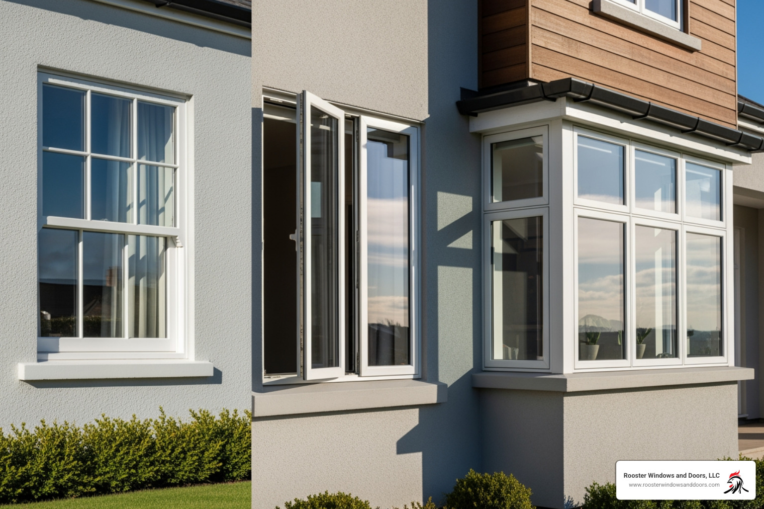 different window styles like double-hung, casement, and bay windows - new window installation chicago