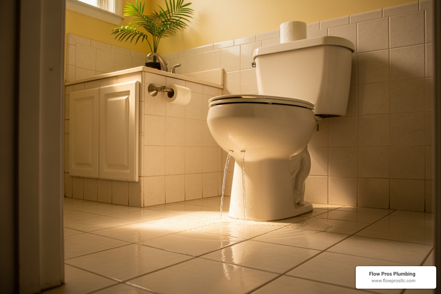 Infographic showing a monthly water bill breakdown comparing a home with no leaks versus a home with a 200-gallon-per-day toilet leak in St. Petersburg FL, with cost increase highlighted and EPA statistics on household water waste - toilet leaking in st petersburg fl