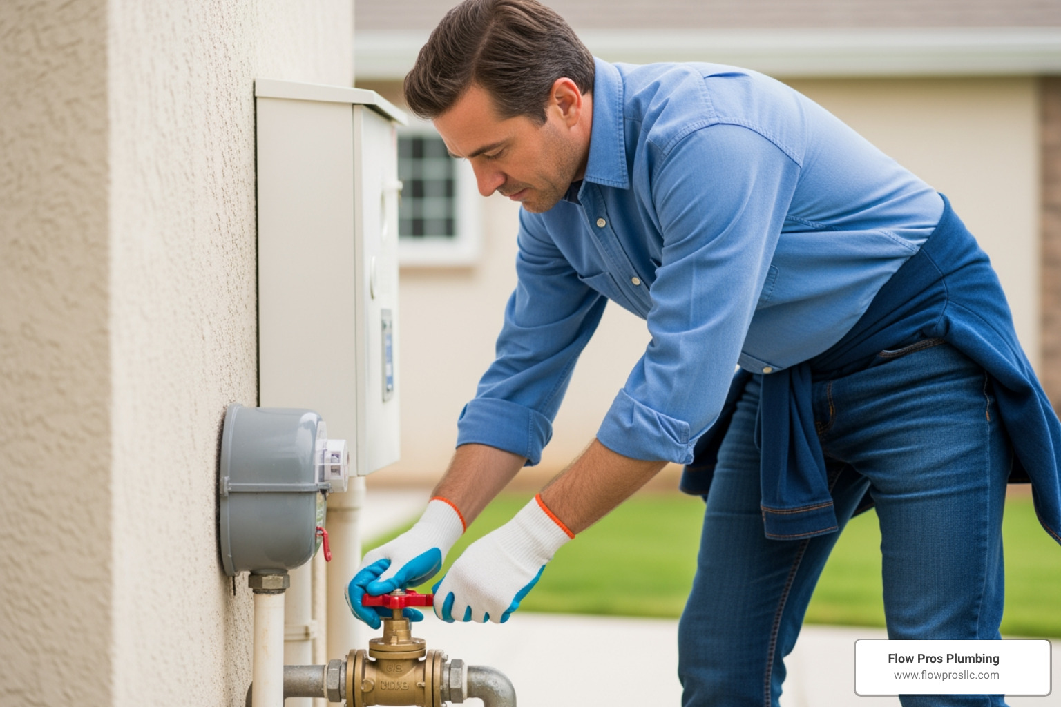 homeowner shutting off main water valve - same day leak detection service in st petersburg fl