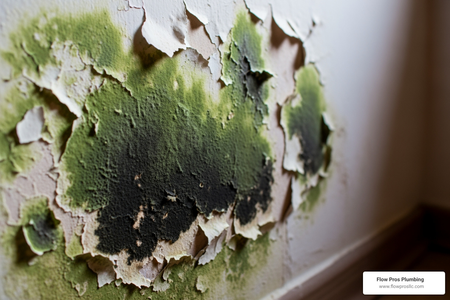 mold growing on a damp interior wall - same day leak detection service in st petersburg fl