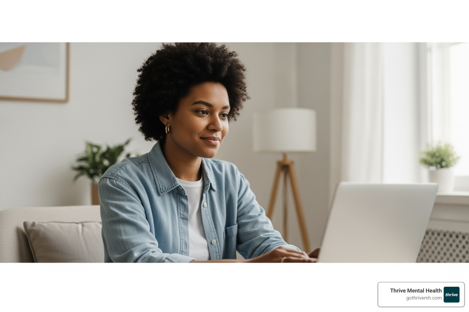 Person in virtual therapy session, looking hopeful - What's the difference between active vs passive suicidal thoughts and where can I find help?