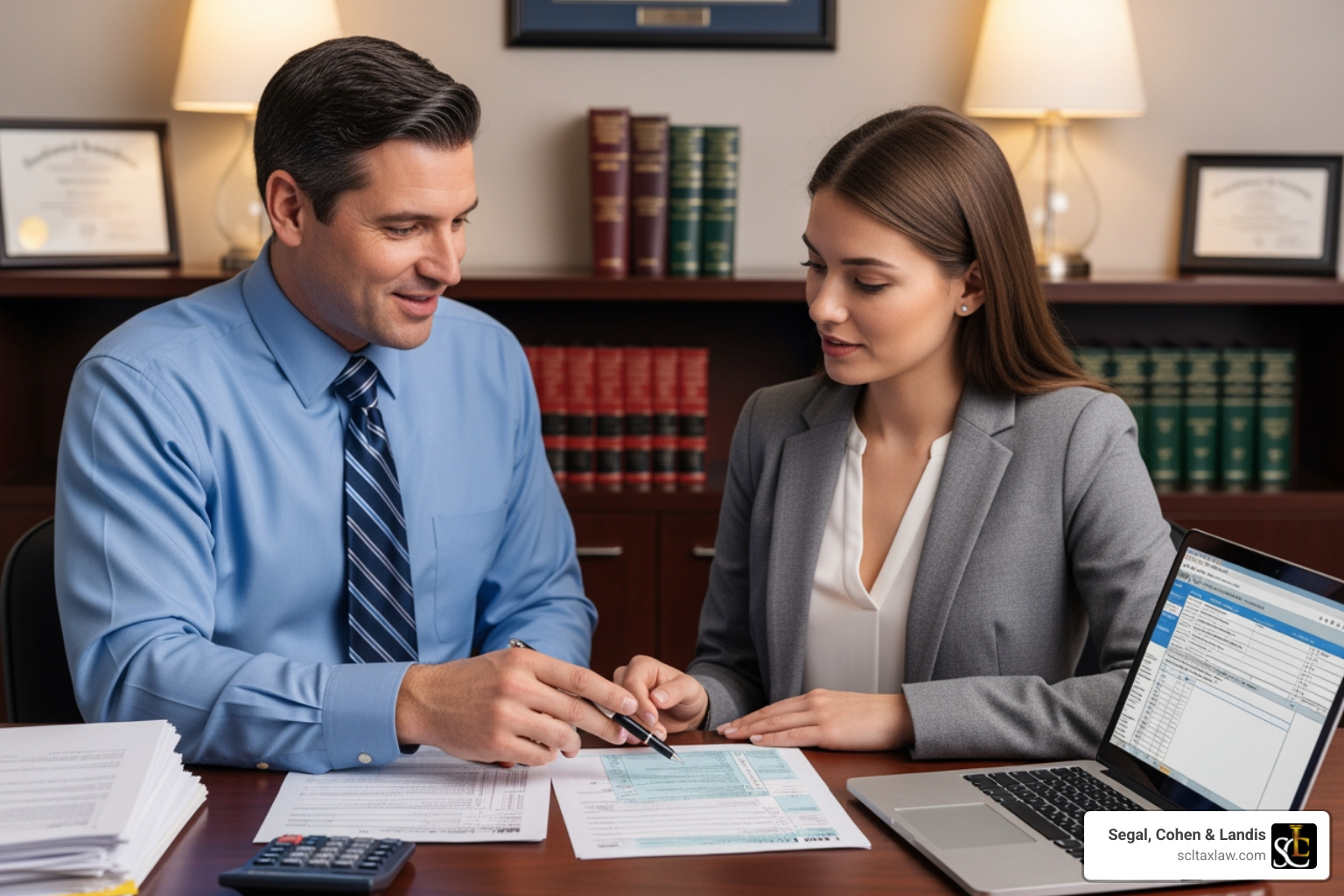 A graphic illustrating the Taxpayer Advocate Service logo and mission statement, emphasizing their role in assisting taxpayers with IRS issues. - Stop IRS wage garnishment