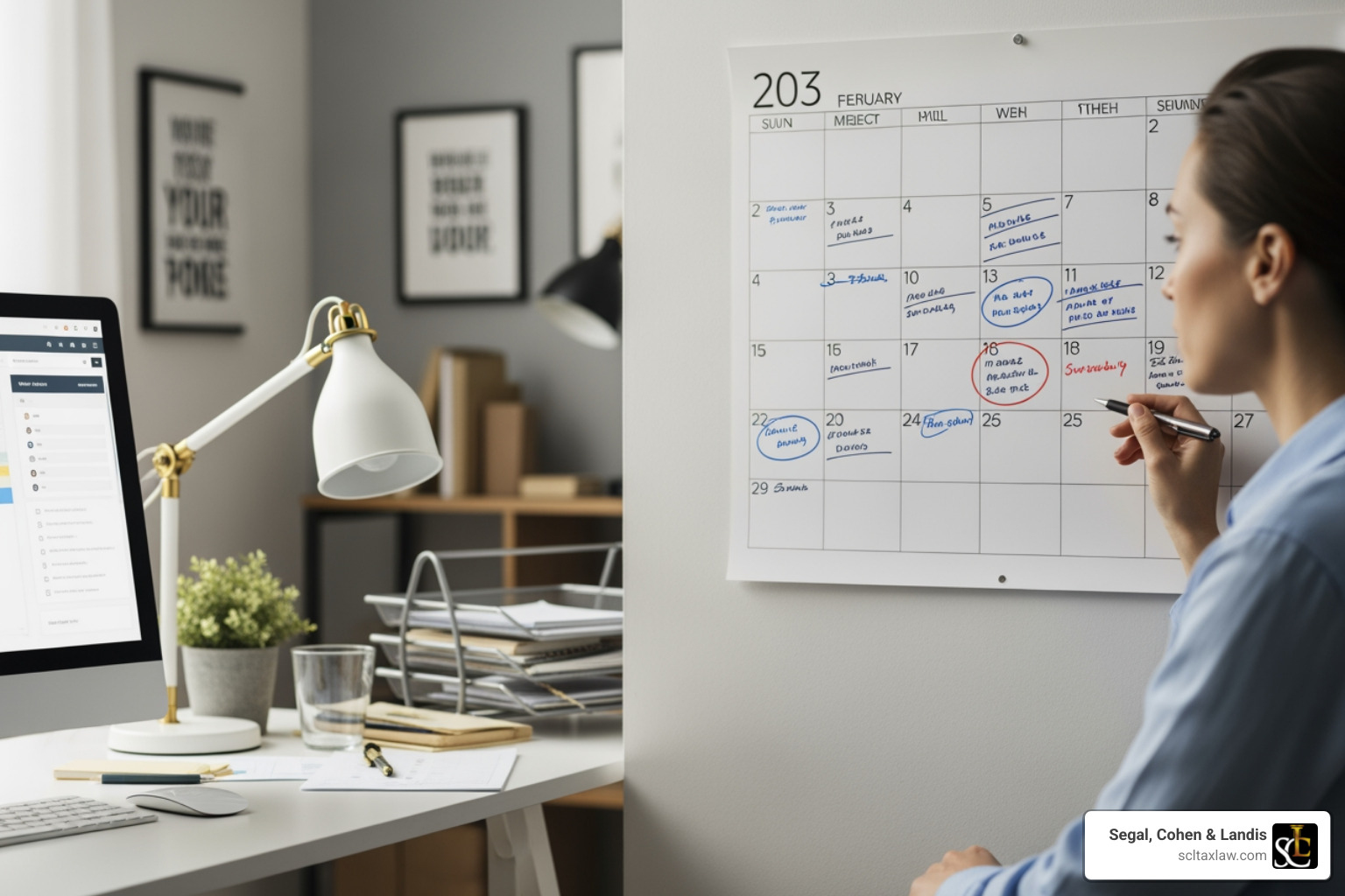 Image of a person looking at a calendar, emphasizing proactive planning - Federal tax lien removal Image of a person looking at a calendar, emphasizing proactive planning - Federal tax lien removal