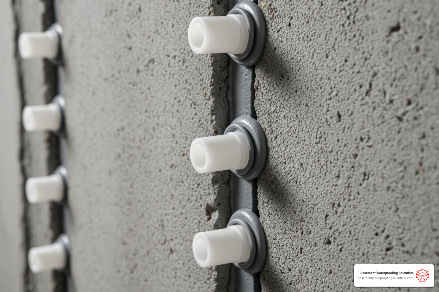 injection ports placed along a crack - epoxy crack injection