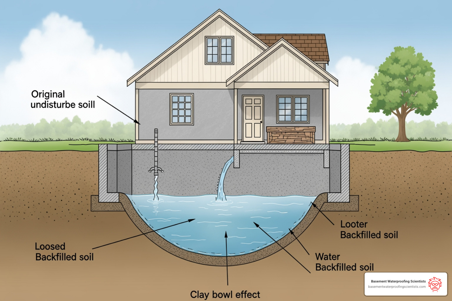 clay bowl effect - water seeping through basement floor cracks clay bowl effect - water seeping through basement floor cracks