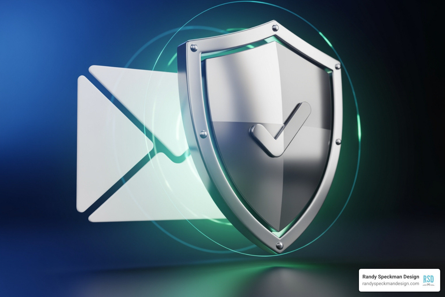 digital shield protecting an email icon - business email plans