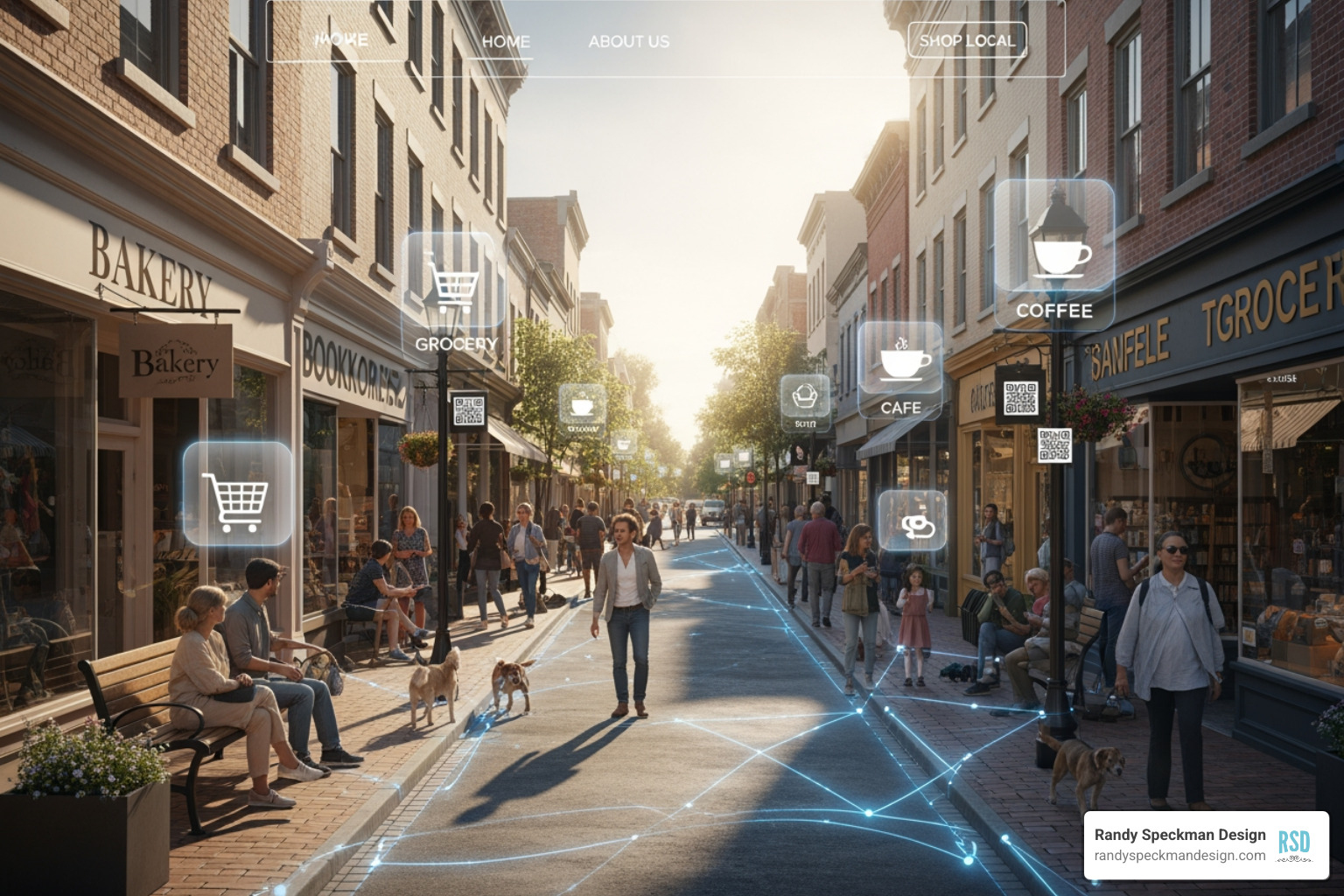 local community integrated with a web design graphic - Affordable Web Page Design