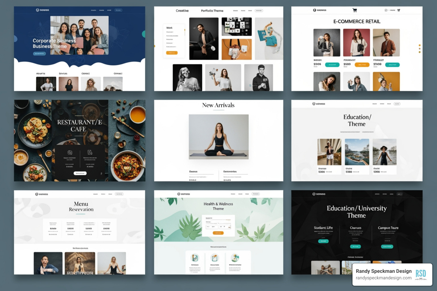 variety of professional CMS theme designs - Affordable Web Page Design