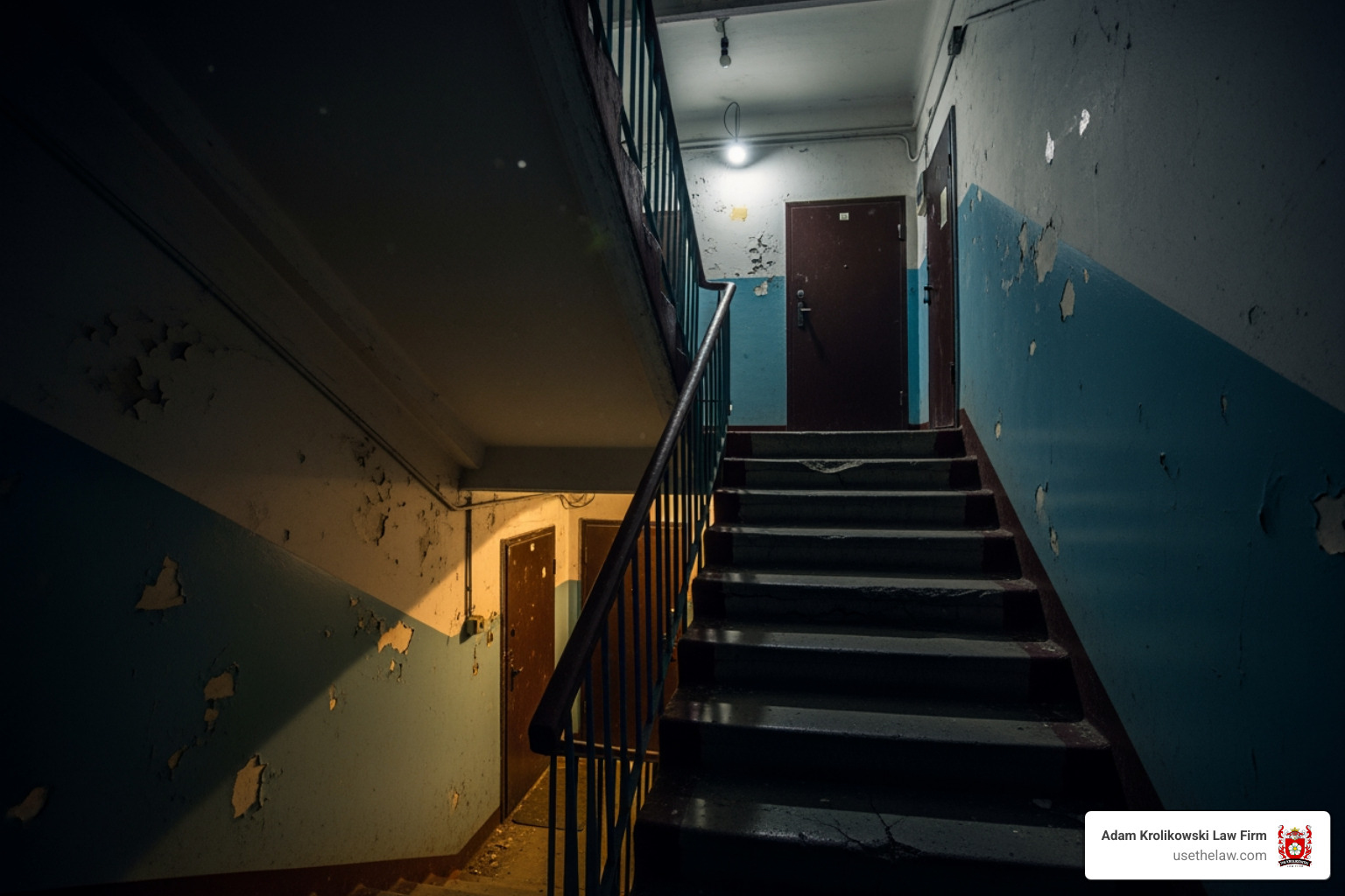 poorly lit apartment complex stairwell - santa ana premises liability lawyer poorly lit apartment complex stairwell - santa ana premises liability lawyer