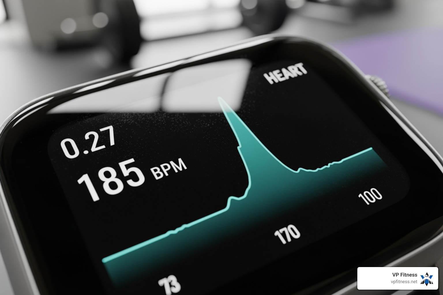 heart rate monitor showing a spike during a workout - High intensity cardio