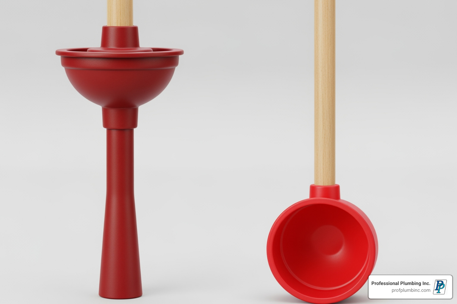 comparison of flange plunger and standard cup plunger - best way to fix a clogged toilet
