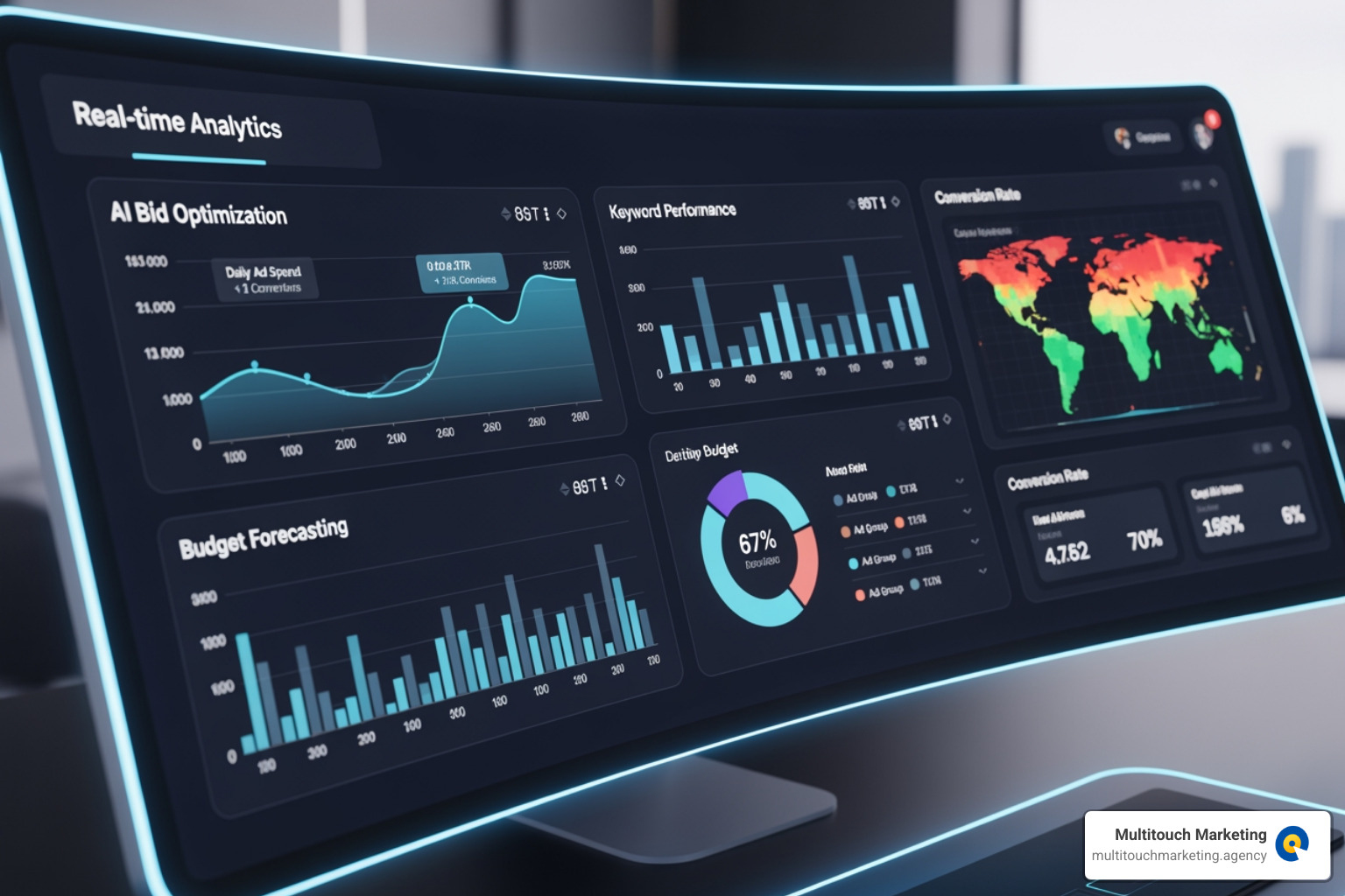 Image showing various AI tools and dashboards for PPC management - PPC for Car Dealerships Image showing various AI tools and dashboards for PPC management - PPC for Car Dealerships