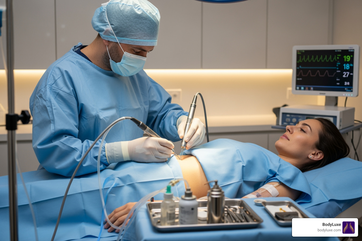 surgeon performing awake procedure with calm patient - awake in surgery